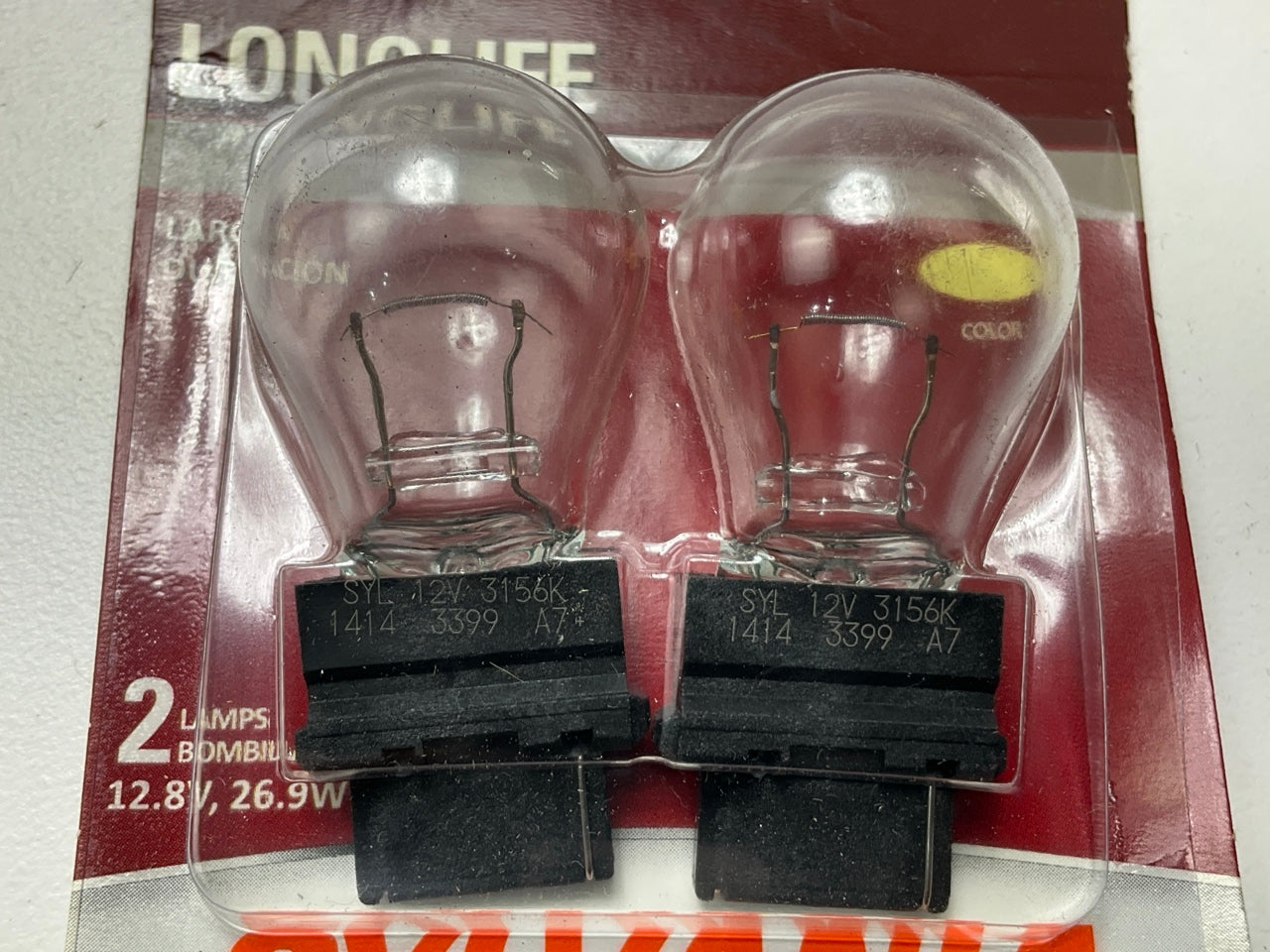 (4) Sylvania 3156LLBP2 Longlife Turn Signal Light Bulbs Light #3156, 12.8V