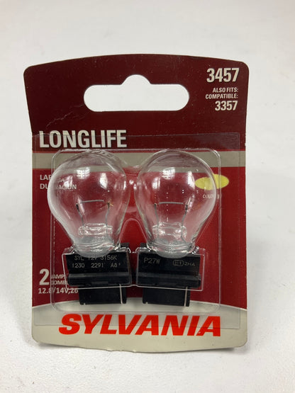 Sylvania 3457LLBP2 Longlife Turn Signal Light Bulbs Light #3457, #3357 12.8V