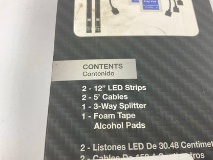 Zevo LED Flex Light Strip 12'' Strip Kit Extension, Contains Two (2) LED Strips