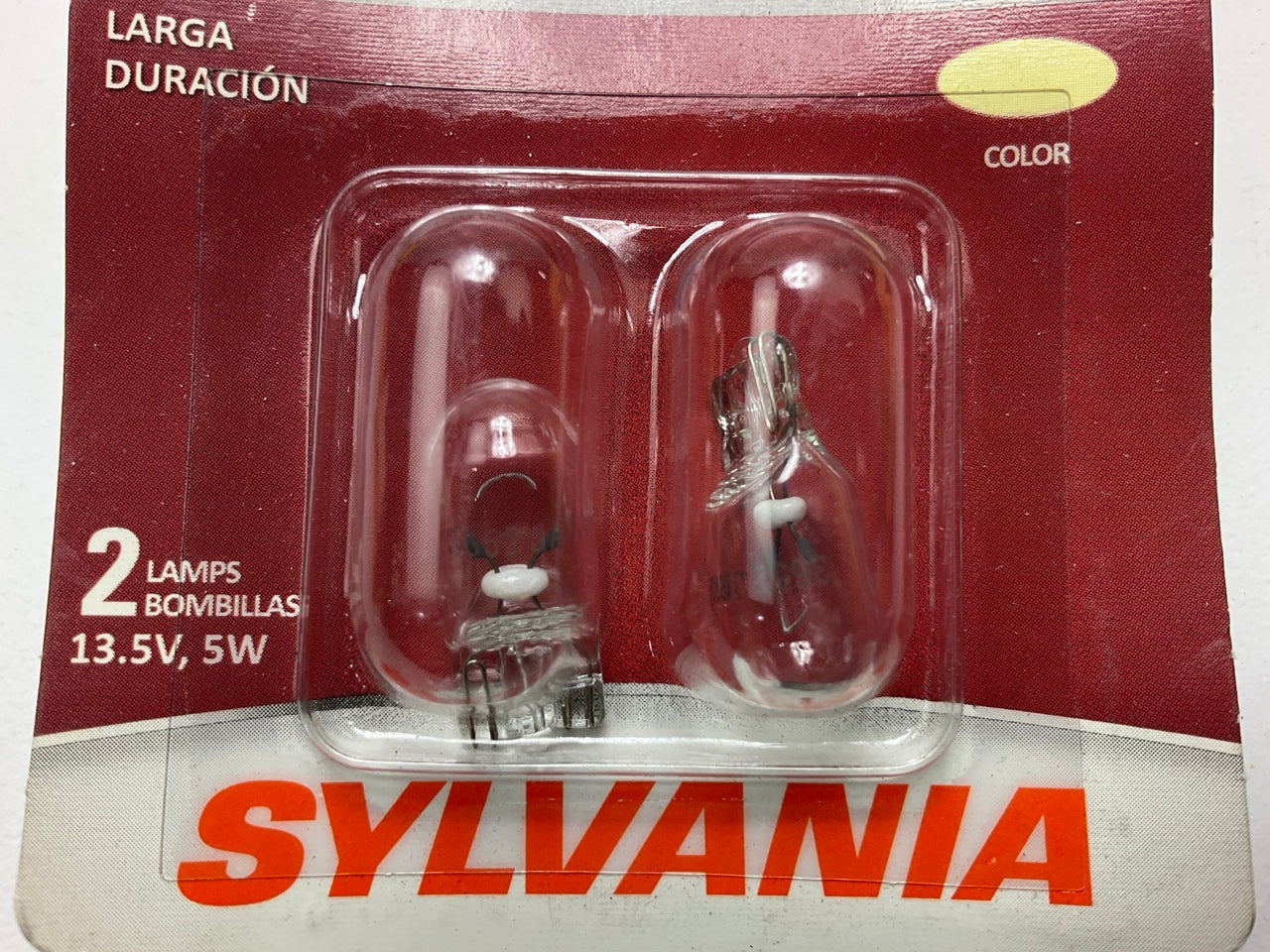 Sylvania 3652LLBP2 Long Life Multi Purpose Lamp Light Bulb 3652 13.5V 5W - 2 PCS