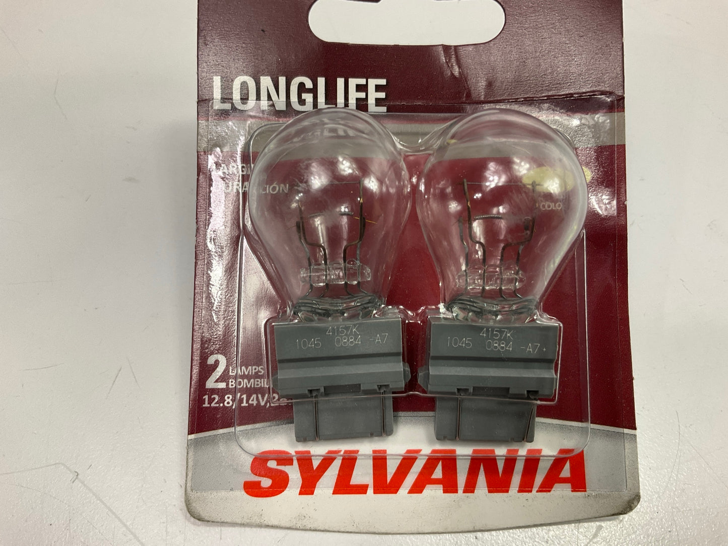 Sylvania 4157LL-BP2 Light Bulbs, Long Life, # 4157, PAIR
