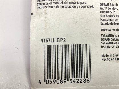Sylvania 4157LL-BP2 Light Bulbs, Long Life, # 4157, PAIR