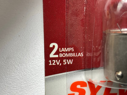 Sylvania 5007LLBP2 Longlife License Plate Lamp Light Bulb 5007 12V 5W - 4 Total