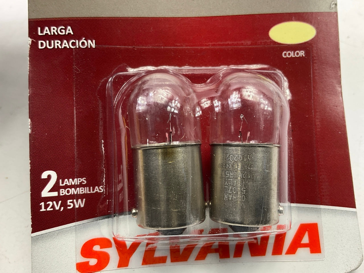 Sylvania 5007LLBP2 Longlife License Plate Lamp Light Bulb 5007 12V 5W