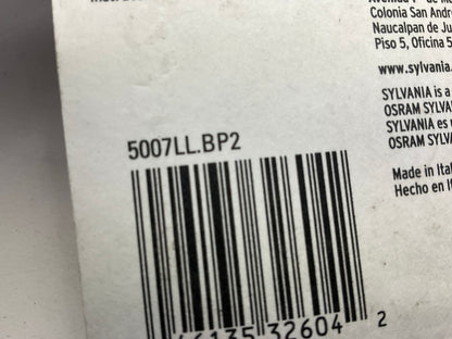Sylvania 5007LLBP2 Longlife License Plate Lamp Light Bulb 5007 12V 5W