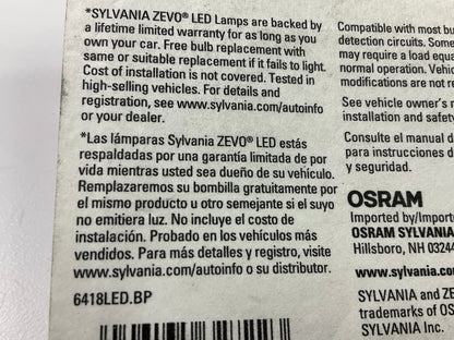 Sylvania 6418LEDBP Dome Light LED Lamp Light Bulb 6418 12.8V 1W