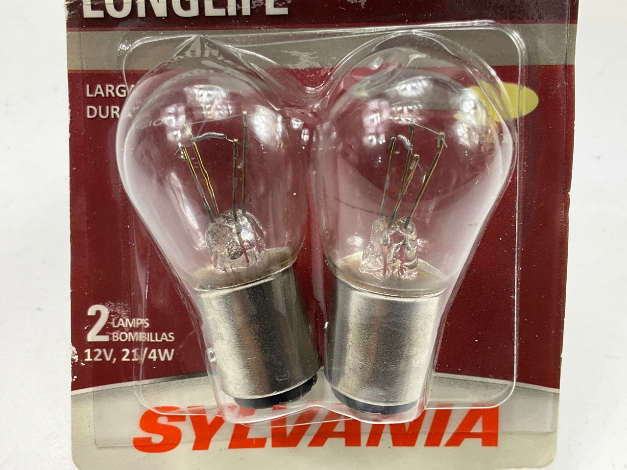 Sylvania 7225LLBP2 Longlife Brake Light Lamp Light Bulb #7225 12V 4W - Pack Of 2