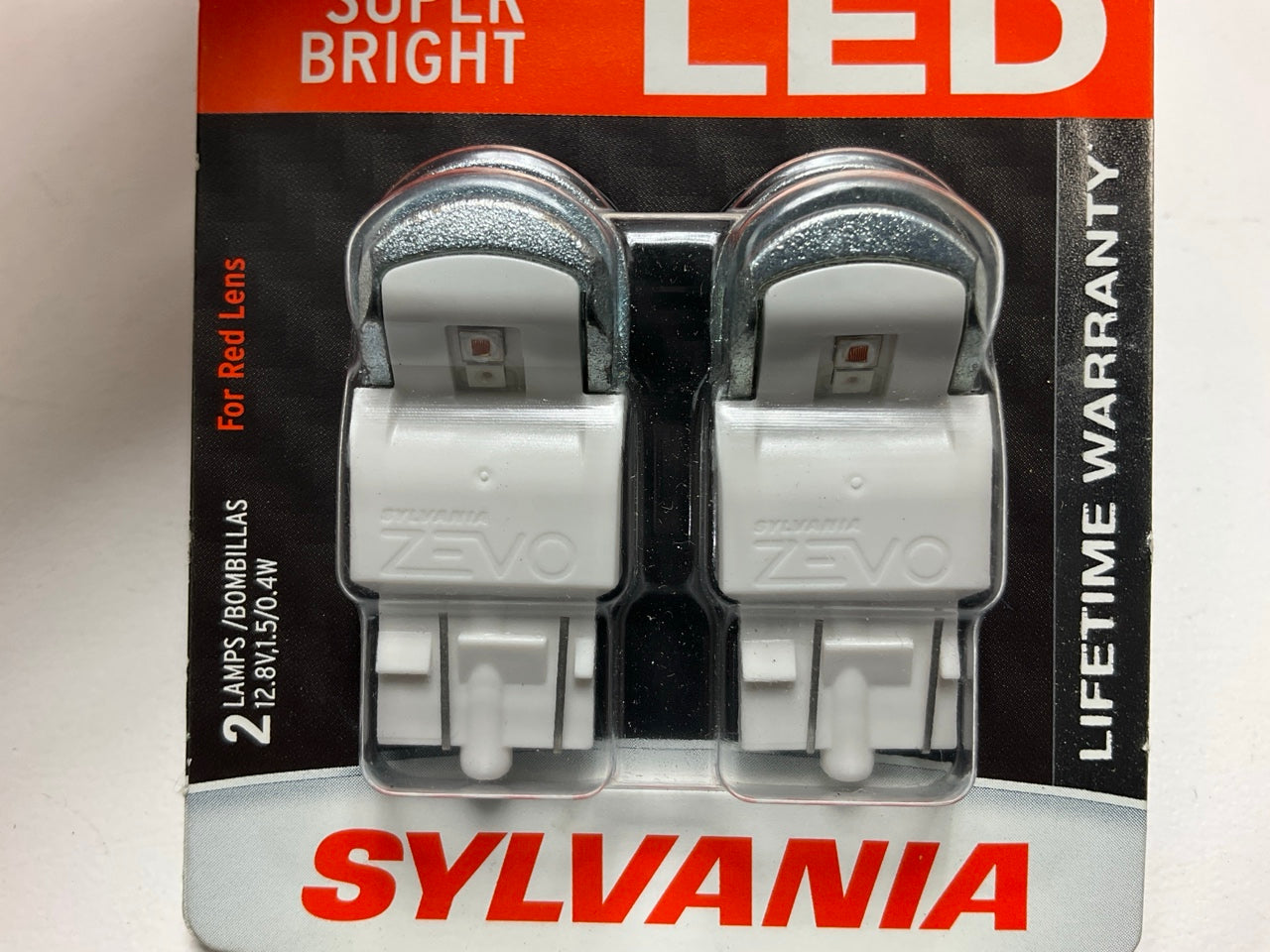 Sylvania 7443RLEDBP2  Bright LED Red Tail Light Lamp Light Bulb 7443R 12.8V 0.4W