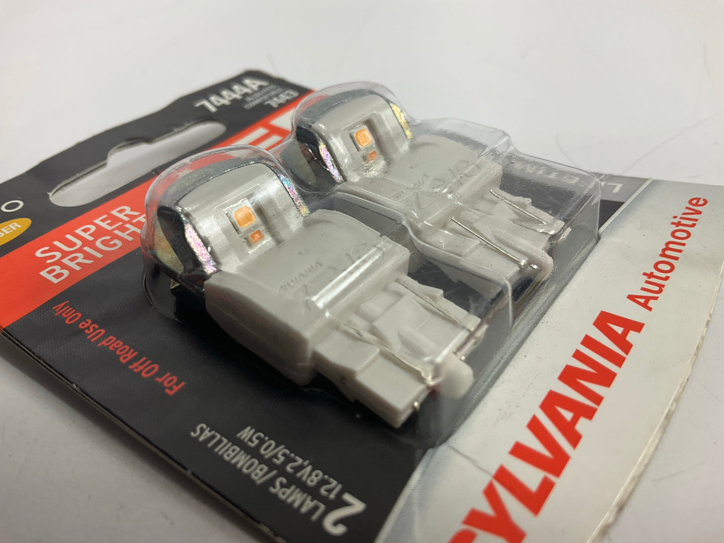 Sylvania 7444ALEDBP2 Zevo AMBER LED Tail Light Lamp Light Bulb 7444A 7443 - PAIR