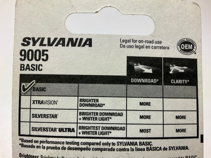 Sylvania 9005BP Basic Daytime Running Light Lamp Light Bulb 9005 12.8V