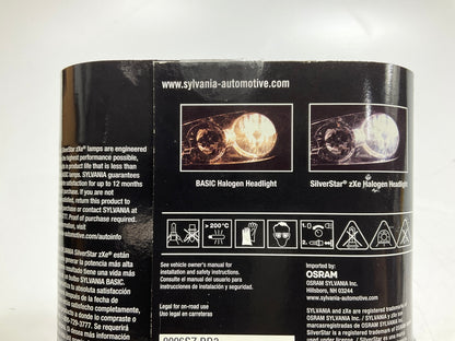 Sylvania 9006SZPB2 Silverstar Headlight Lamp Light Bulbs 9006, 12V 51W - PAIR