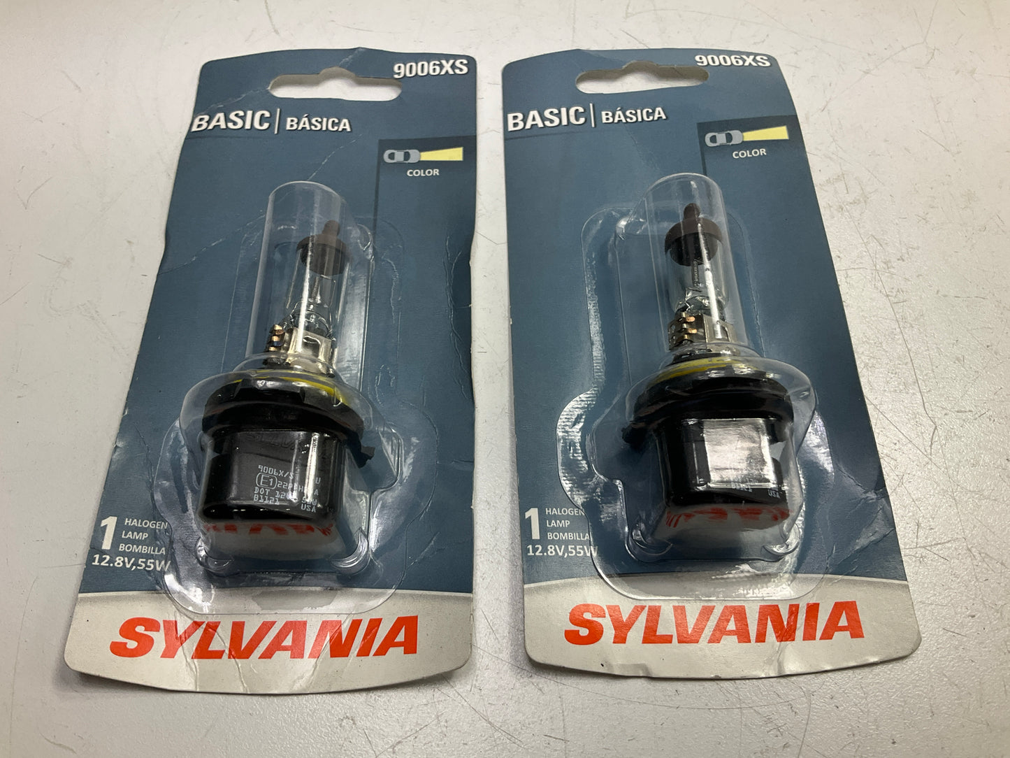 (2) Sylvania 9006XSBP #9006 Basic Headlight Lamp Light Bulb 9006XS 12.8V 55W