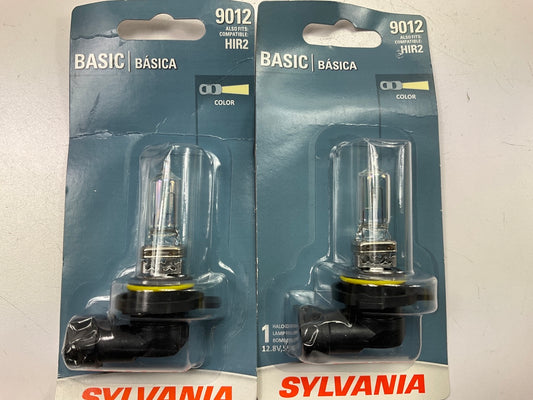 (2) Sylvania 9012BP Basic Halogen Headlamp Light Lamp Bulb 12V 55W HIR2