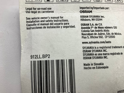 Sylvania 912LLBP2 Longlife Back Up Lamp Light Bulbs 912 12.8V 12.8W