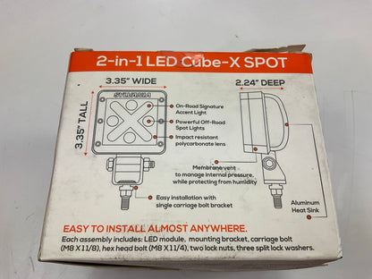 (2) Sylvania CUBEXSPBX - 4'' Universal LED Cube-X Fog Light Lamp 1170 Lumens
