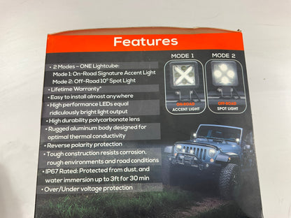 Sylvania CUBEXSPBX - 4'' Universal LED Cube-X Fog Light Lamp 1170 Lumens