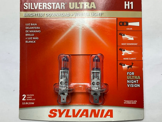 Sylvania H1SUBP2 Silverstar Headlight Lamp Light Bulb H1 12.8V 55W - Set Of 2