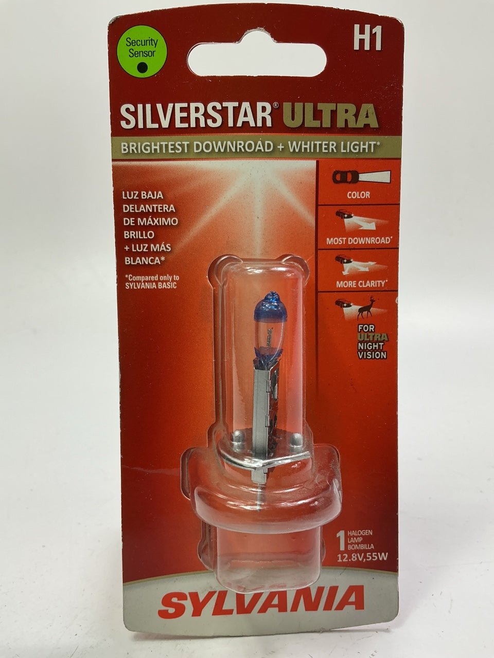 Sylvania H1SUBP Silverstar Ultra Headlight Headlamp Light Bulb #H1