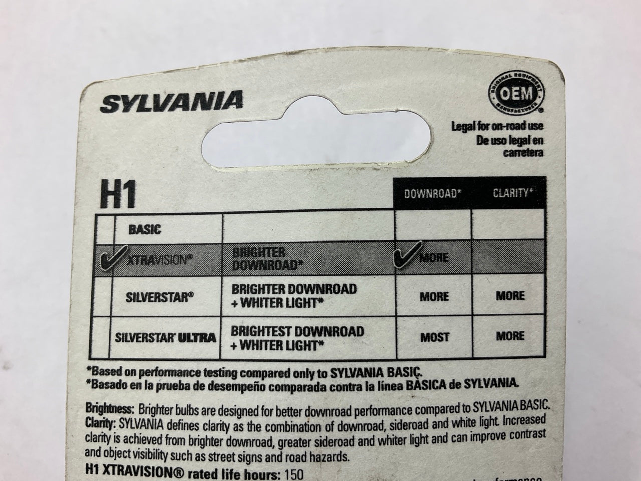 Sylvania H1XVBP Xtravision Headlight Lamp Light Bulb H1 12.8V 55W