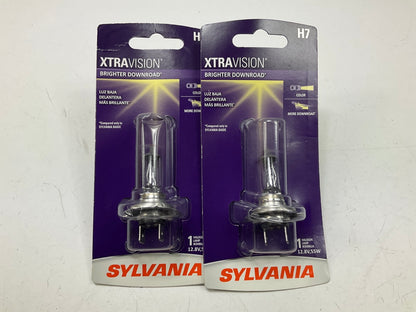 (2) Sylvania H7XVBP Xtravision Headlight Lamp Light Bulb H7 12.8V 55W