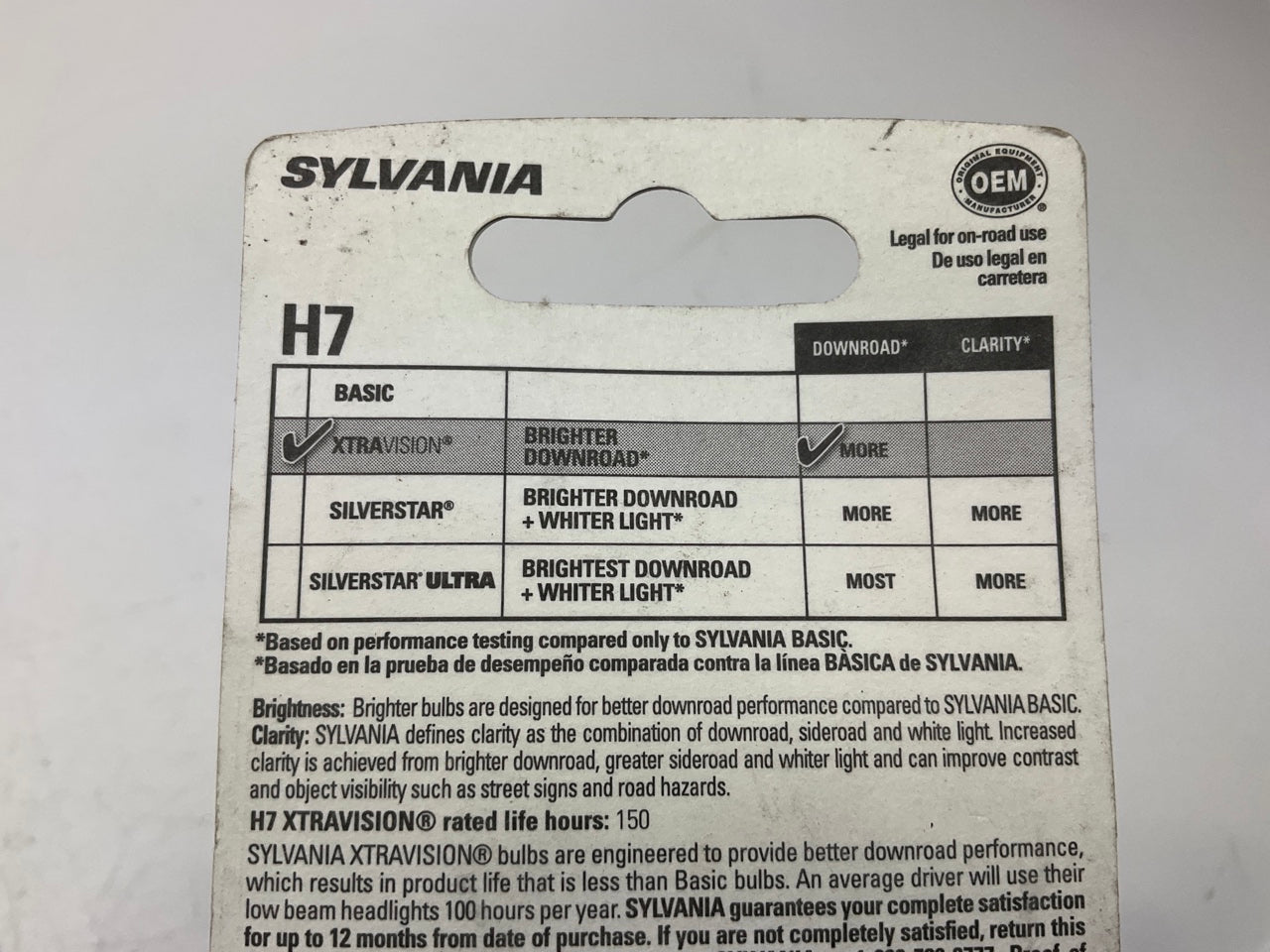 (2) Sylvania H7XVBP Xtravision Headlight Lamp Light Bulb H7 12.8V 55W