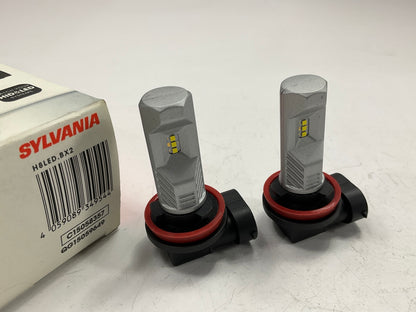 (2) Sylvania H8LED-BX2 Zevo 6000K LED Fog Light Lamp Light Bulbs #H8, #H16 12.8V