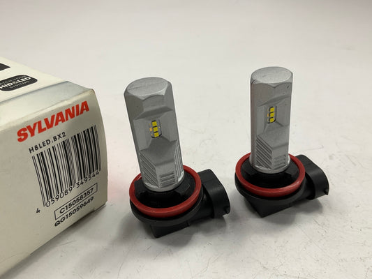 (2) Sylvania H8LED-BX2 Zevo 6000K LED Fog Light Lamp Light Bulbs #H8, #H16 12.8V