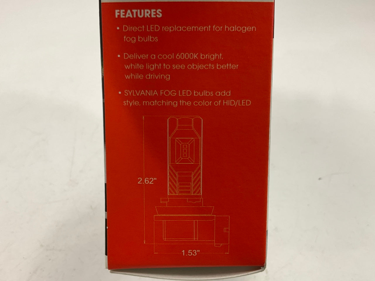 (2) Sylvania H8LED-BX2 Zevo 6000K LED Fog Light Lamp Light Bulbs #H8, #H16 12.8V