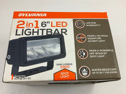 Sylvania LIGHTBAR2IN1SP-BX 2-in-1 6'' LED Light Bar 3300 Raw Lumens Spot Light