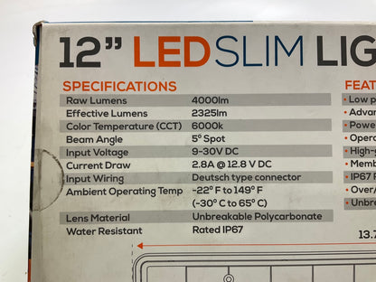 Sylvania SLIM12INSP-BX - 12'' LED Slim Light Bar, 4000 Raw Lumens, 36W 12/24V