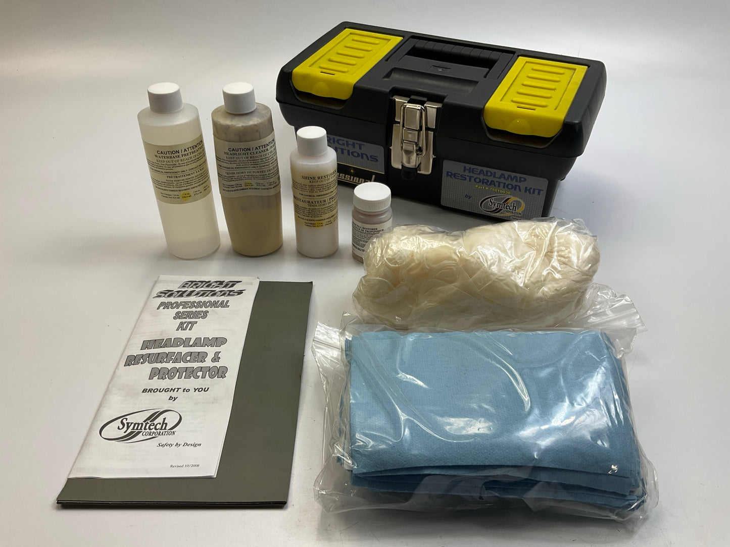 Symtech 75010030 Bright Solution Professional Headlight Headlamp Restoration Kit