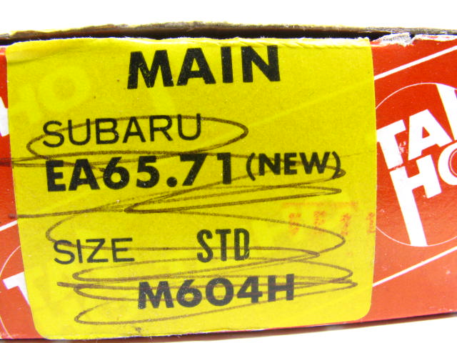 Taiho M604H STANDARD SIZE Engine Main Bearings For SUBARU EA65, EA71