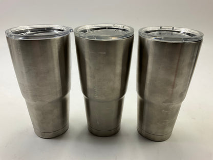 (3) PACK - Tankd MS107 30oz Tumbler Stainless Steel Cup For Coffee, BPA Free