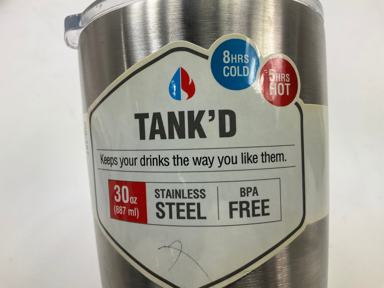 (3) PACK - Tankd MS107 30oz Tumbler Stainless Steel Cup For Coffee, BPA Free