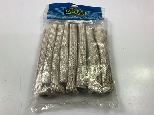 Taylor 2524 Space Age Ignition Wire Heat Sleeve Boot Protectors Silver 8 / Pack