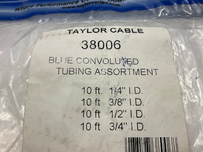 Taylor 38006 Convoluted Tubing, Plastic, Blue 10 FEET Of 1/4'', 3/8'', 1/2'', 3/4''