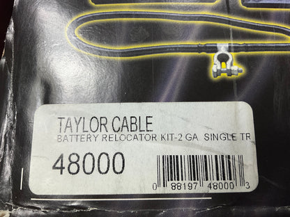 Taylor 48000 Battery Relocation Kit, Universal, 16' 2-Ga Cable, Black Steel Tray