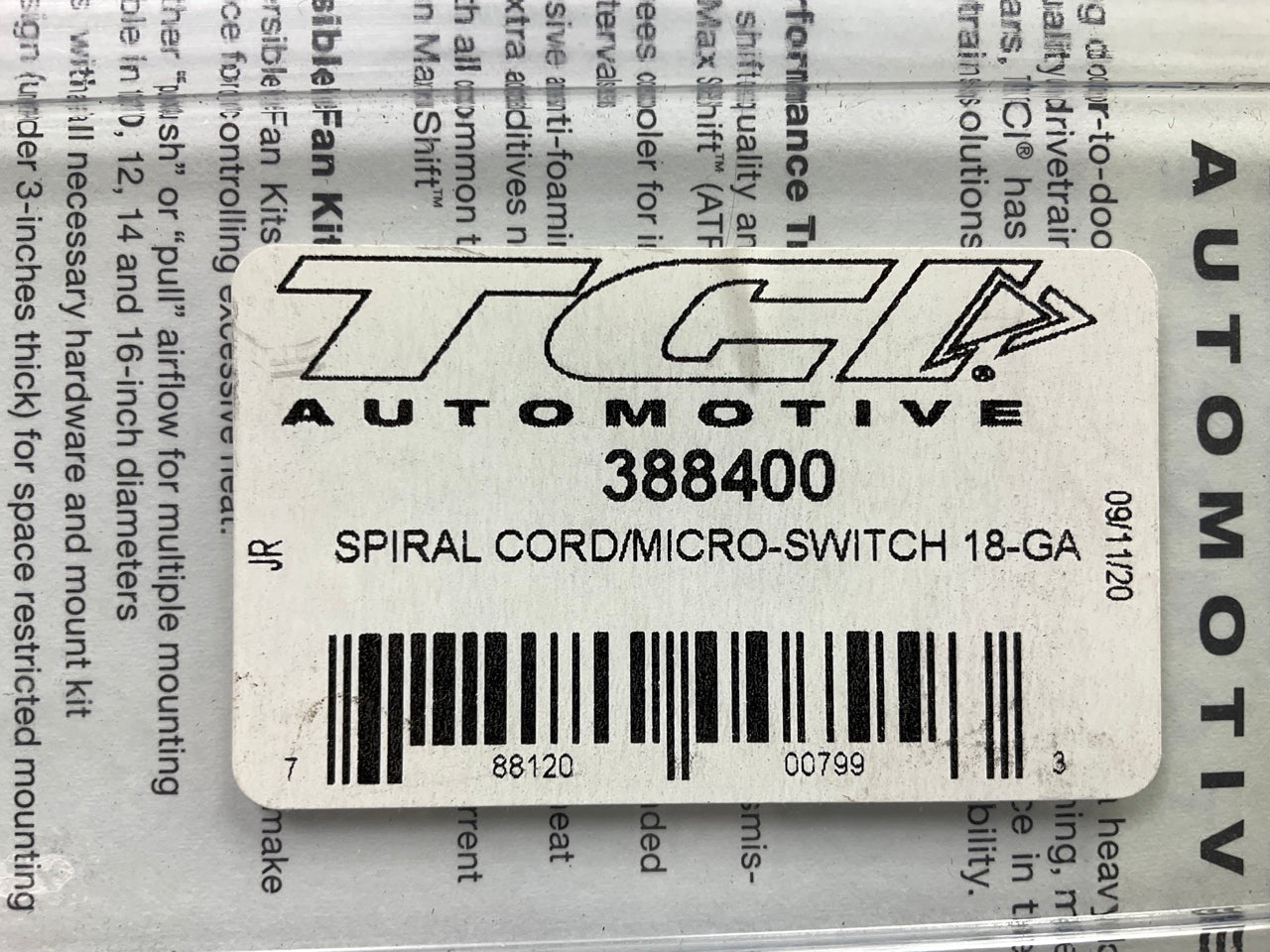 TCI 388400 Spiral Cord Push Button Switch, Momentary, Trans-Brake, 10 Amps