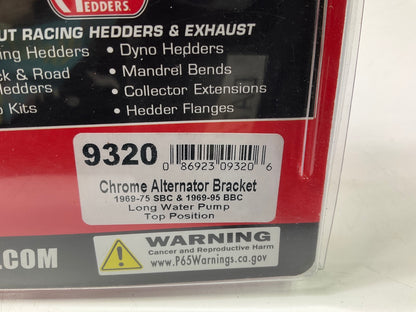 Trans Dapt 9320 Chrome Top Alternator Bracket - SBC BBC With Long Water Pump