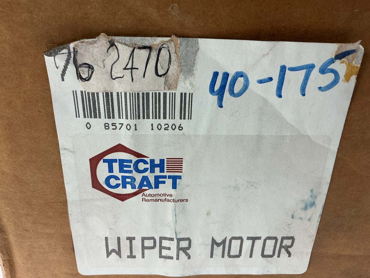 REMAN Tech Craft 40-175 Front Windshield Wiper Motor