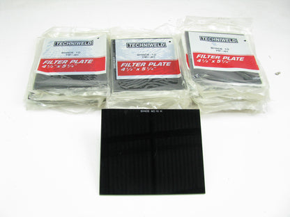(27) Techniweld Rectangular Filter Plates 5.25'' L X 4.5'' Hardened Glass Shade 10