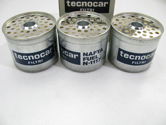 (3) Tecnocar N1117 Fuel Filters - Replaces FLEETGUARD FF167A, WIX 33166