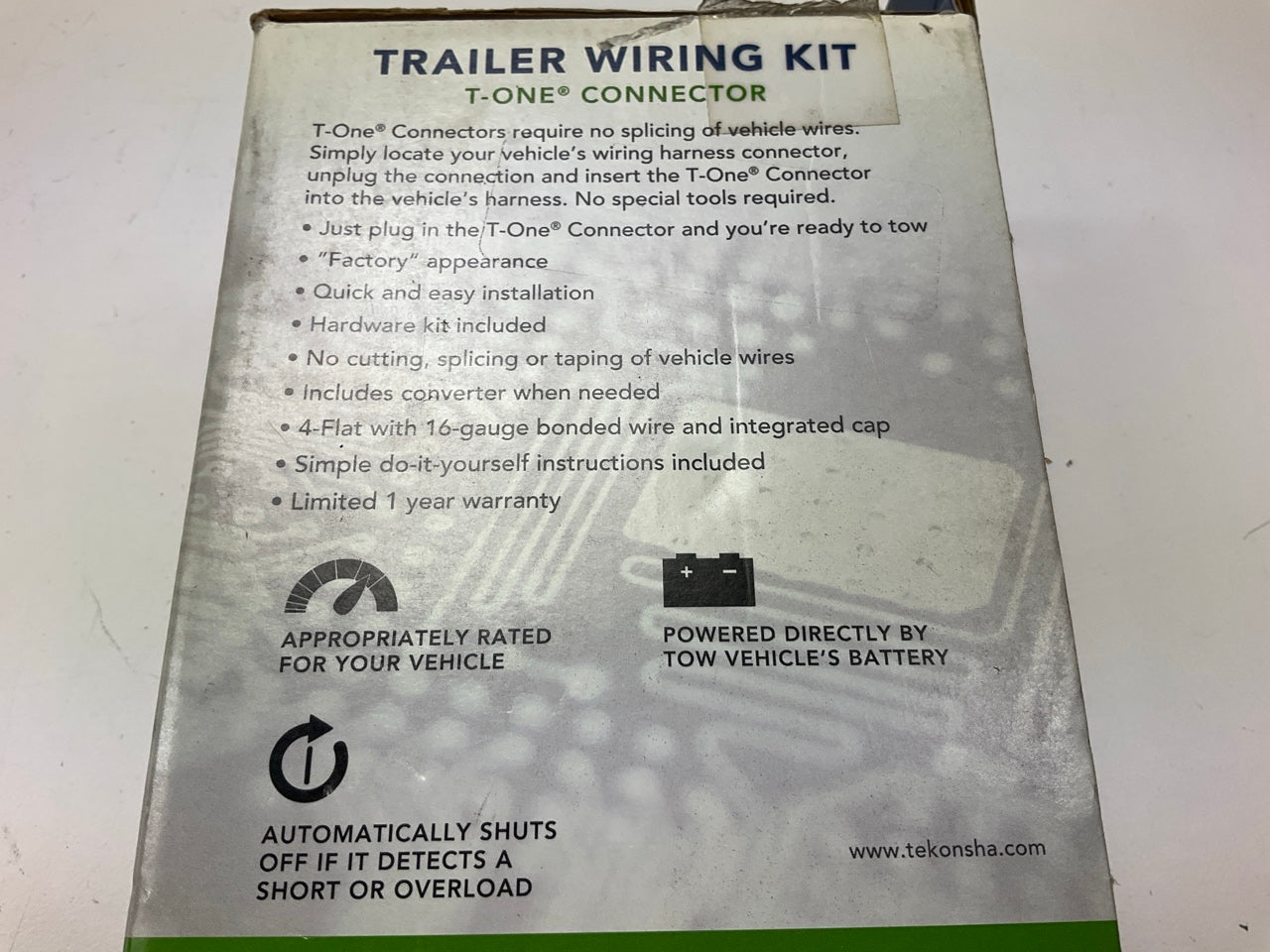 Tekonsha 118505 Trailer Wiring Harness Connector Kit For 2004-2012 Toyota Prius