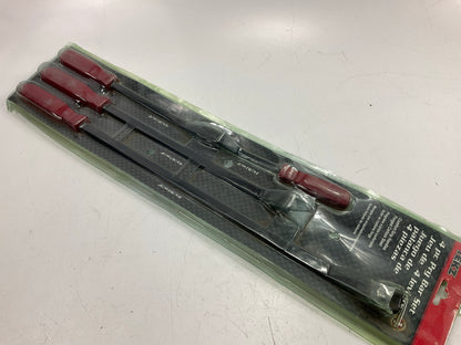 Tekz 17103 4-Piece Pry Bar Set: 8'', 12'', 18'', And 24''