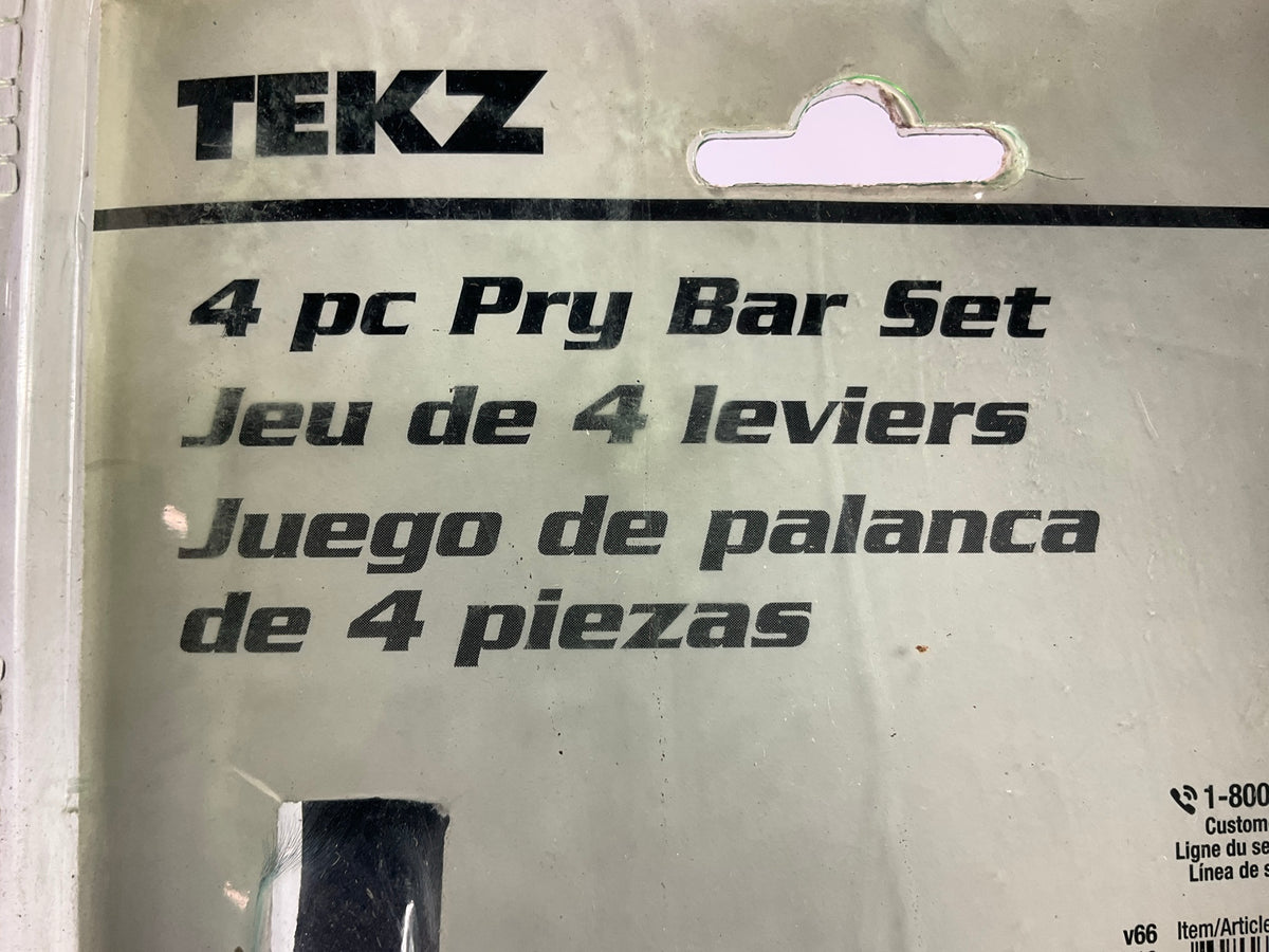 Tekz 17103 4-Piece Pry Bar Set: 8'', 12'', 18'', And 24''