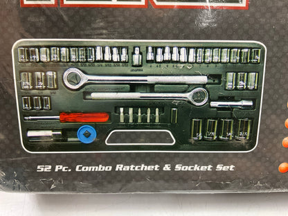 Tekz 18198 Titan 52-piece Socket & Ratchet Tool Set: 1/4'' + 3/8'' + 1/2'' Drive