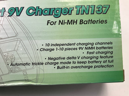 Tenergy TN137 Smart 10 Channels 9V NiMH Battery Charger