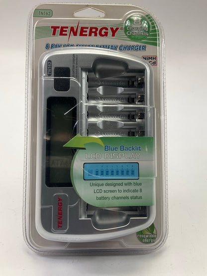 Tenergy TN162 8-Bay AA AAA NiMH NiCd Smart LCD Battery Charger