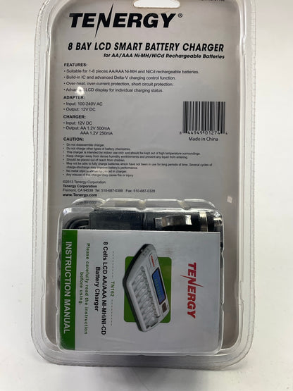 Tenergy TN162 8-Bay AA AAA NiMH NiCd Smart LCD Battery Charger