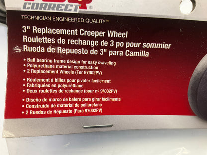 TEQ #30002PV 3'' Replacement Creeper Wheels, 4 / Pack